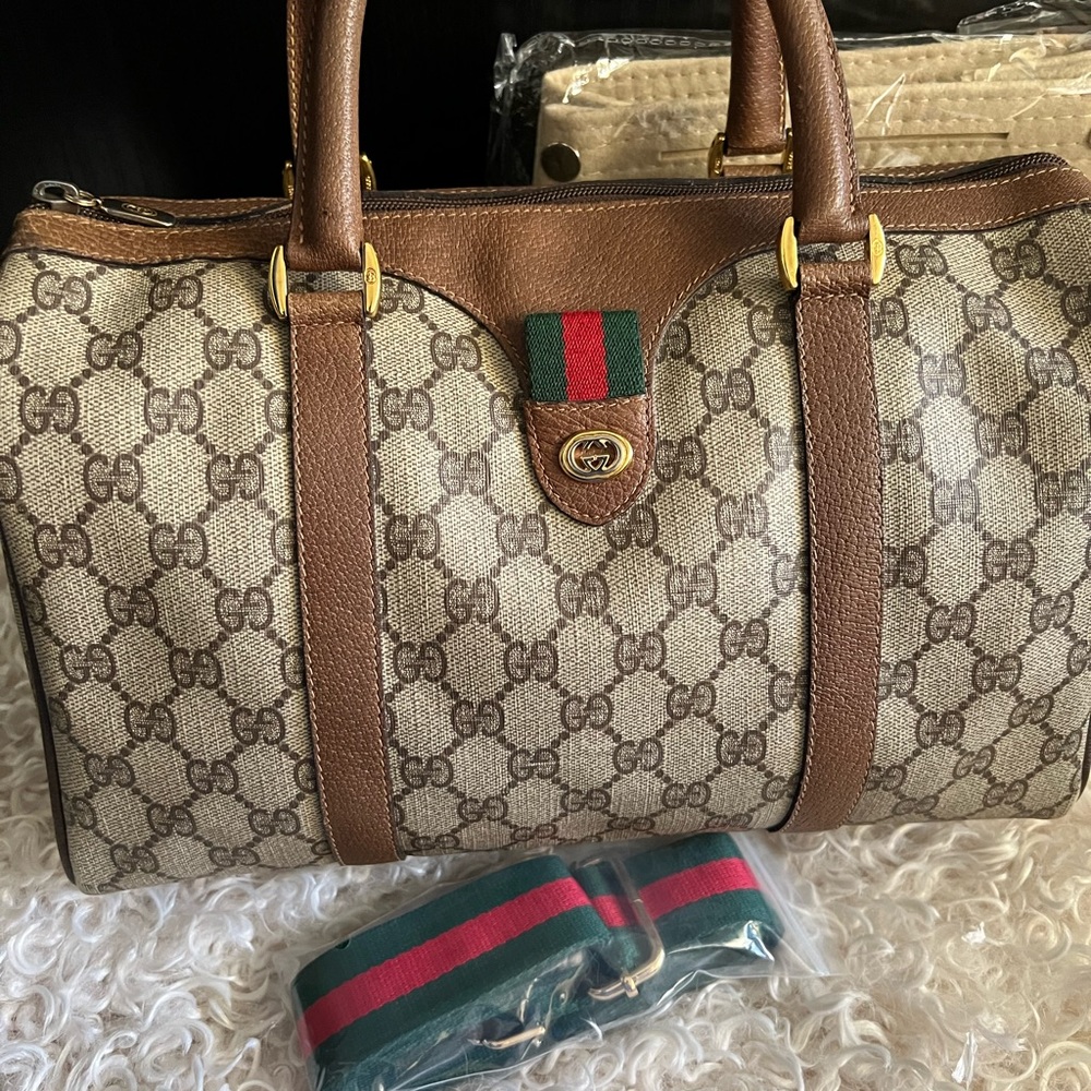 Gucci Vintage Boston Sherry Line Bag - Picture 2 of 15